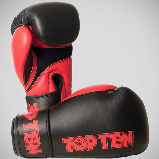 TOP TEN XLP BOXING GLOVES Black/Red 10oz